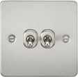 10AX 2G 2-way Toggle Switch - Brushed Chrome