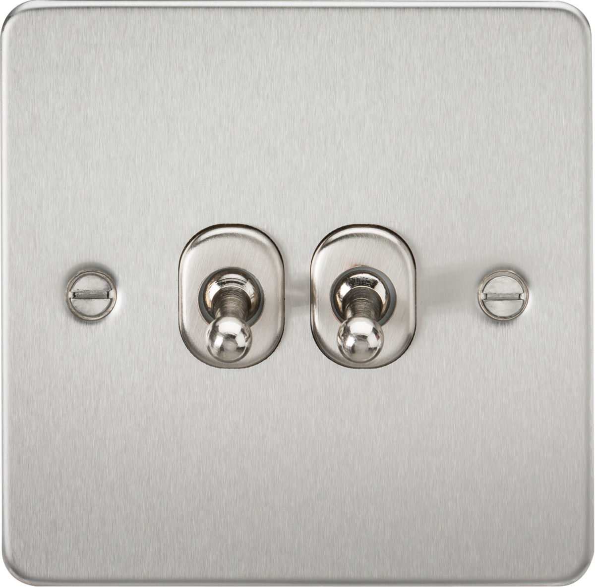 10AX 2G 2-way Toggle Switch - Brushed Chrome
