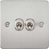 10AX 2G 2-way Toggle Switch - Brushed Chrome