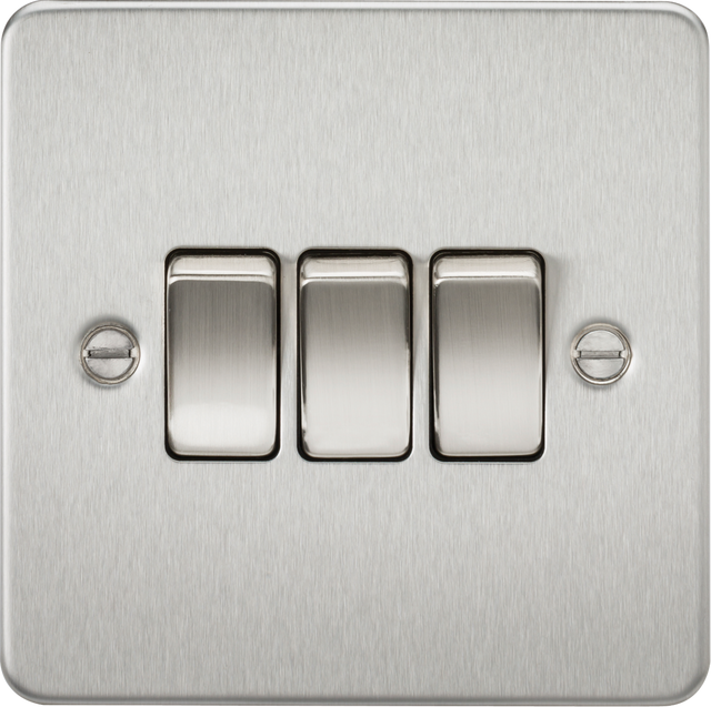 10AX 3G 2-way Switch - Brushed Chrome