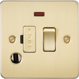 13A Switched Fused Spur Unit with Neon Indicator - Brushed Brass