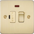 13A Switched Fused Spur Unit with Neon - Brushed Brass