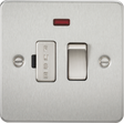 13A Switched Fused Spur Unit with Neon - Brushed Chrome