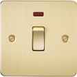 20A 1G DP Switch with Neon - Brushed Brass