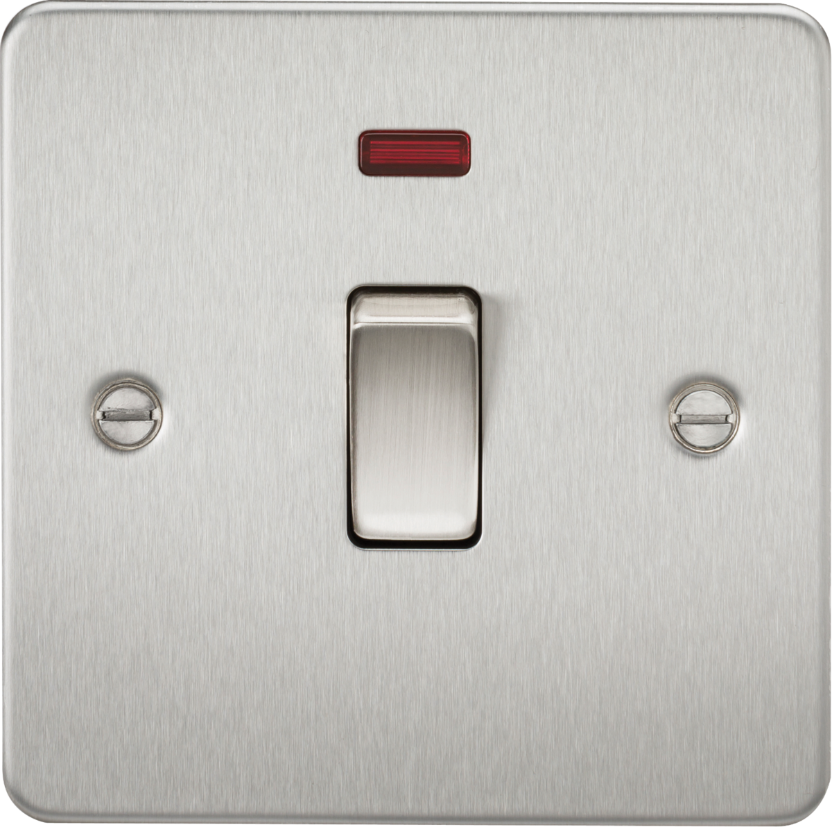 20A 1G DP Switch with Neon - Brushed Chrome