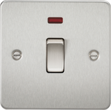 20A 1G DP Switch with Neon - Brushed Chrome
