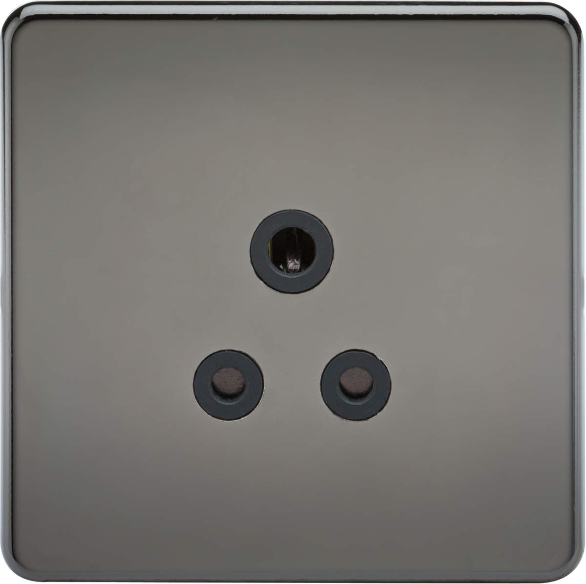 5A Unswitched Socket - Black Nickel with Black Insert