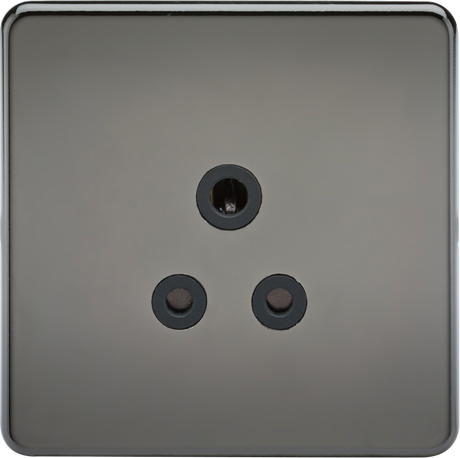 5A Unswitched Socket - Black Nickel with Black Insert