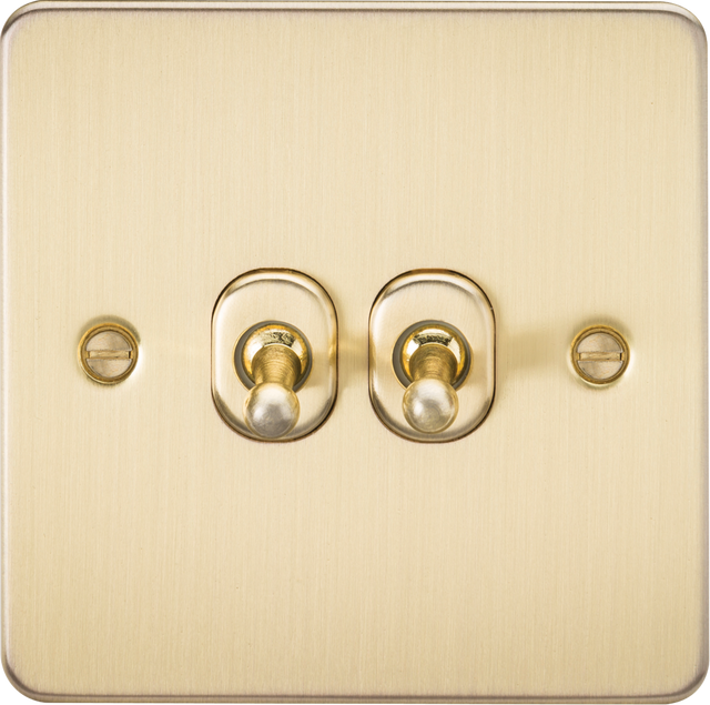 10AX 2G Toggle Switch - Brushed Brass