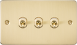 10AX 3G 2-way Toggle Switch - Brushed Brass