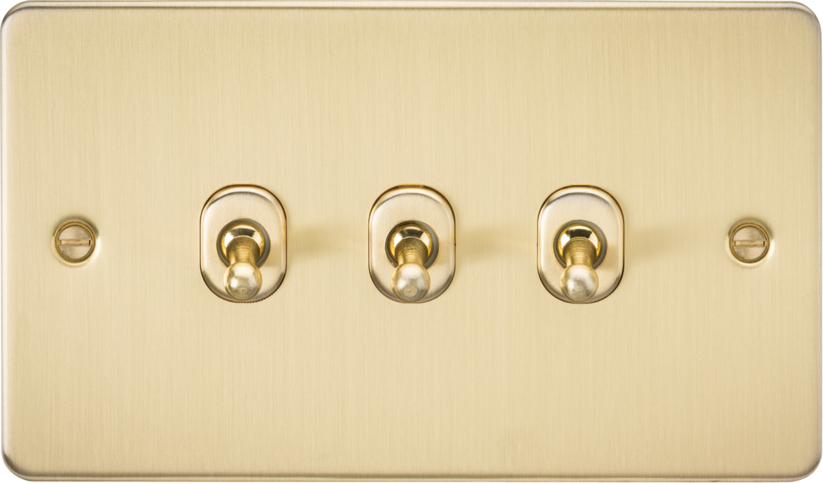 10AX 3G 2-way Toggle Switch - Brushed Brass