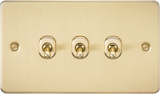 10AX 3G 2-way Toggle Switch - Brushed Brass