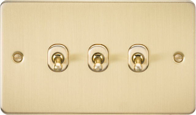 10AX 3G 2-way Toggle Switch - Brushed Brass