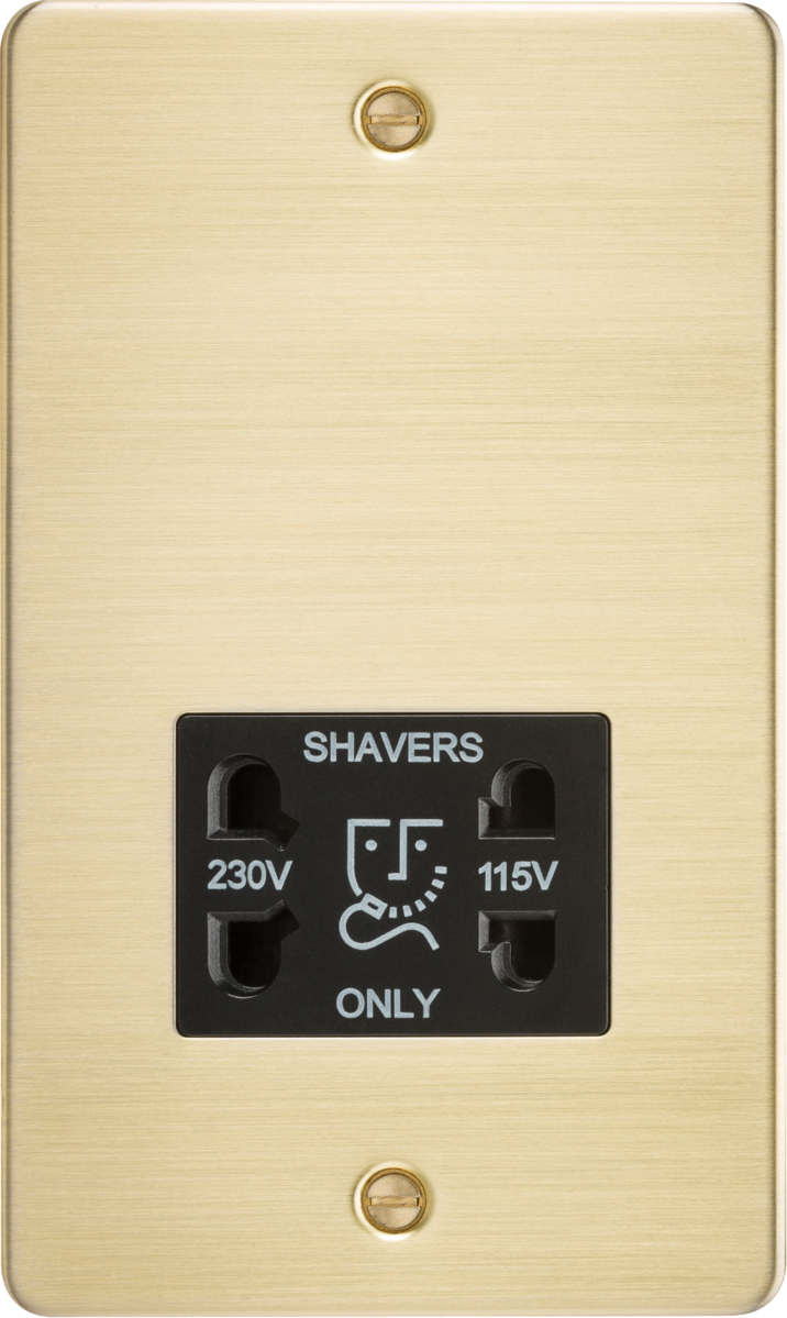 Brushed Brass Dual Voltage Shaver Socket FP8900BB