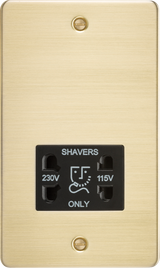 Brushed Brass Dual Voltage Shaver Socket FP8900BB
