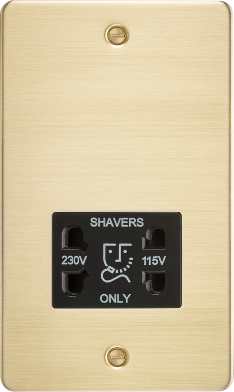 Brushed Brass Dual Voltage Shaver Socket FP8900BB