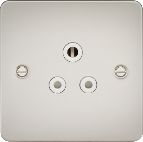5A Unswitched Socket - Pearl with White Insert