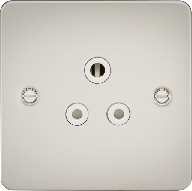 5A Unswitched Socket - Pearl with White Insert