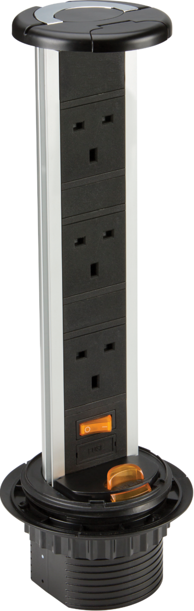 IP54 13A 3G Recess Mount Pop Up Socket