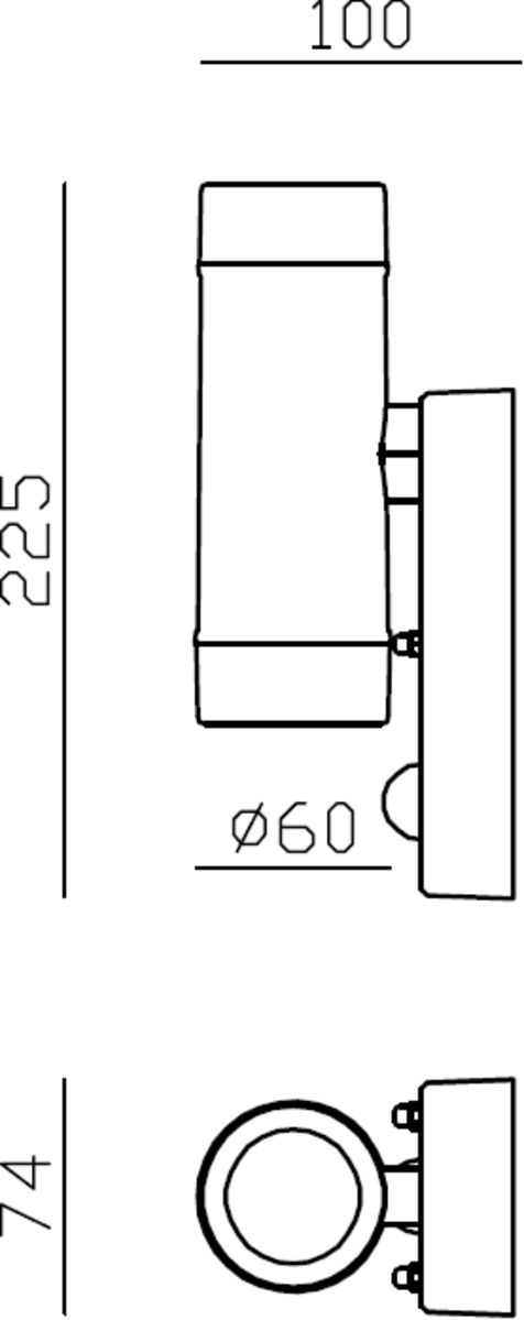EAMON GU10 Up/Down Wall Light - Image
