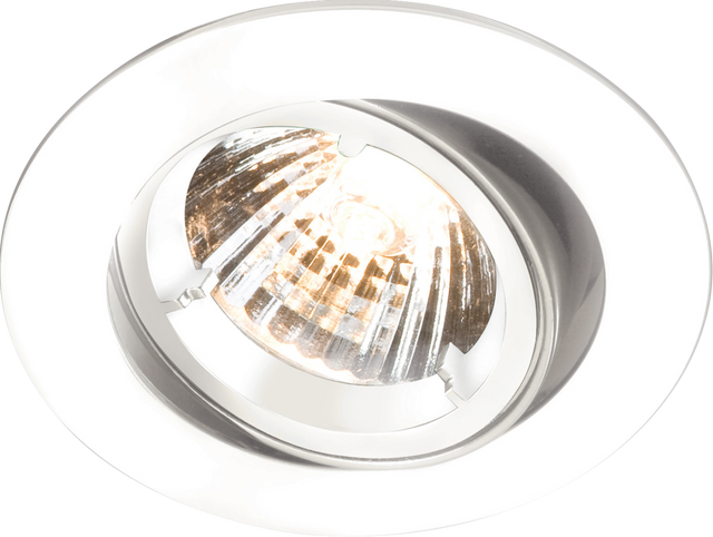 IP20 230V GU10 Gloss White Recessed Tilt Twist & Lock Downlight Image