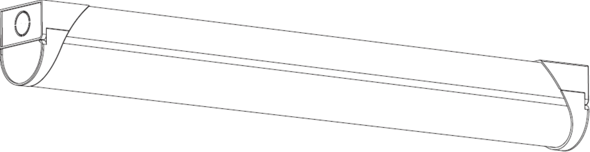 230V 4ft 32W DALI CCT Adjustable Self-Test Emergency Batten Side View