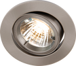 IP20 230V GU10 Brushed Chrome Recessed Tilt Twist & Lock Downlight