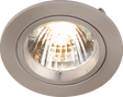 IP20 230V GU10 Brushed Chrome Recessed Fixed Twist & Lock Downlight