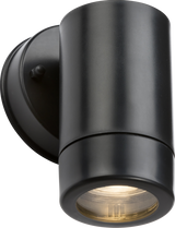 EAMON 230V IP54 GU10 Polycarbonate Single Wall Light - Black
