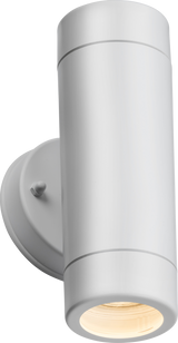 EAMON 230V IP54 GU10 Polycarbonate Up/Down Wall Light - White