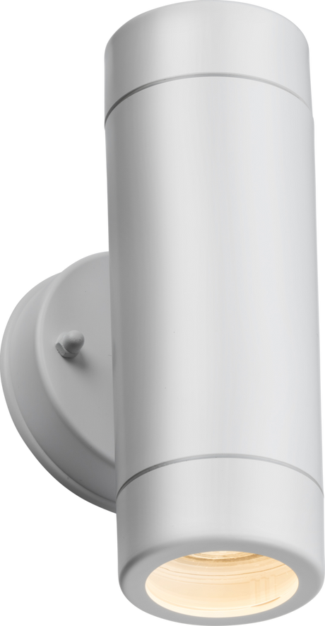 EAMON 230V IP54 GU10 Polycarbonate Up/Down Wall Light - White