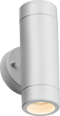 EAMON 230V IP54 GU10 Polycarbonate Up/Down Wall Light - White