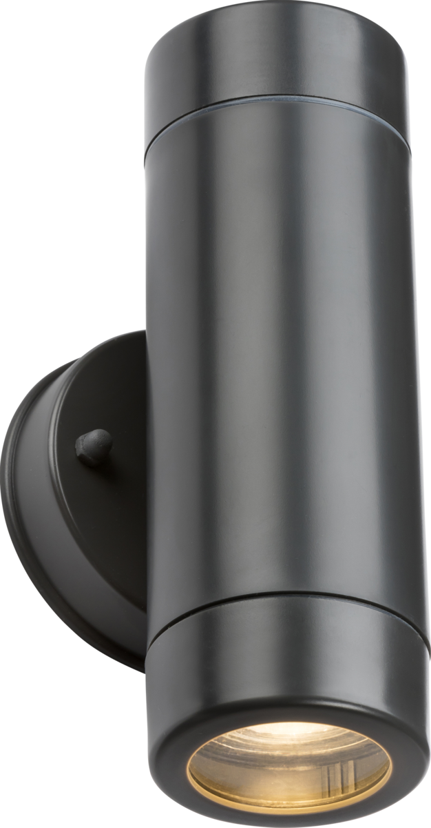 EAMON 230V IP54 GU10 Polycarbonate Up/Down Wall Light - Anthracite
