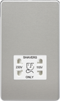 Brushed Chrome Dual Voltage Shaver Socket SF8900BCW