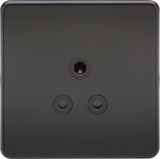 5A Unswitched Socket - Matt Black with Black Insert