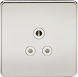 5A Unswitched Socket - Polished Chrome with White Insert