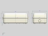 LED Security Amenity Bulkhead - Side View