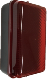 230V IP54 5W LED Security Amenity Bulkhead with Red Diffuser