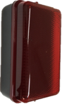 230V IP54 5W LED Security Amenity Bulkhead with Red Diffuser