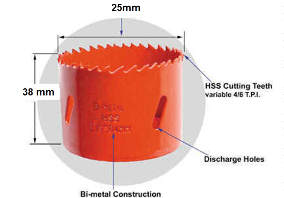 High-quality Bi-metal Holesaw for 25mm Cuts