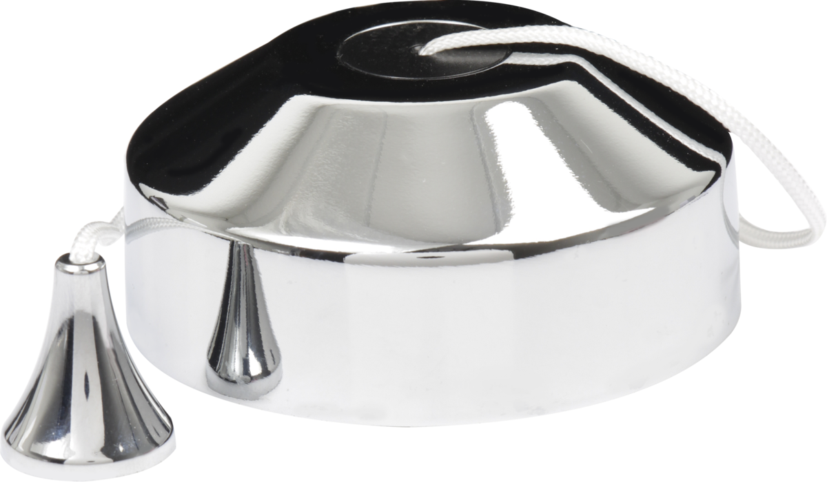 1-way 10-150W Trailing Edge Pull Cord Dimmer Switch - Polished Chrome
