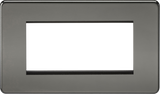 4G Modular Faceplate - Black Nickel Screwless Design