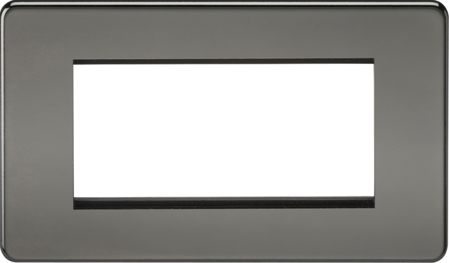 4G Modular Faceplate - Black Nickel Screwless Design