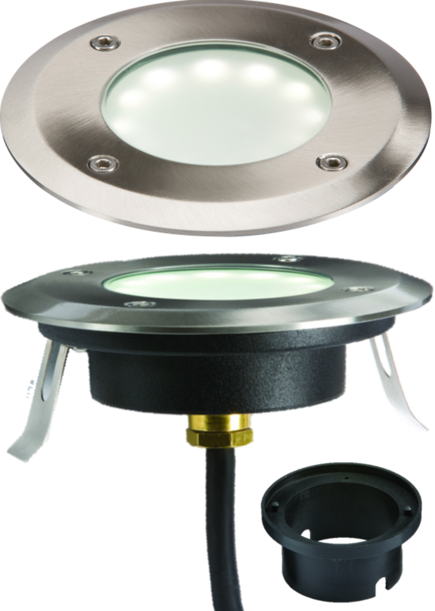 230V IP65 1.7W LED White Ground/Deck Light