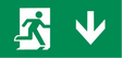 Running Man Legend Kit of 2 with Downward Arrow for Emergency Exit
