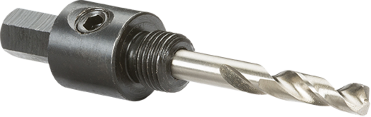 A4 Size Arbor with Pilot Drill Bit - Black Steel