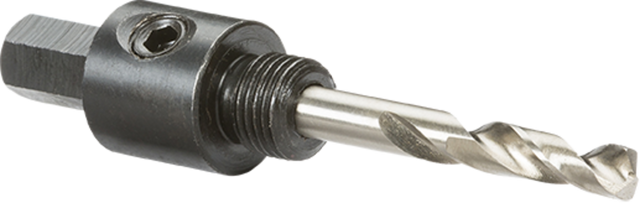 A4 Size Arbor with Pilot Drill Bit - Black Steel