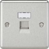 RJ45 Network Outlet - Brushed Chrome