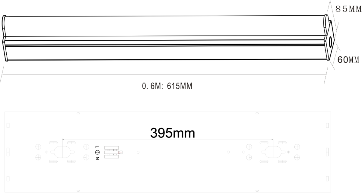 230V 10W LED Batten - Secondary Image