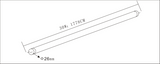 230V IP20 30W T8 6ft LED Tube 4000K - Side View